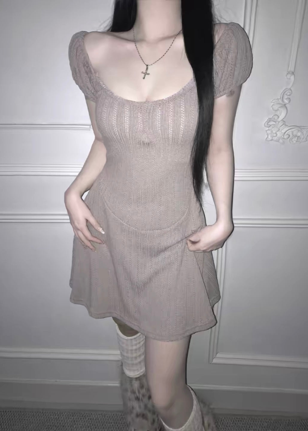Misty Knit Mini Dress