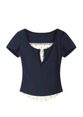 Layered Henley Top / レイヤードヘンリートップ