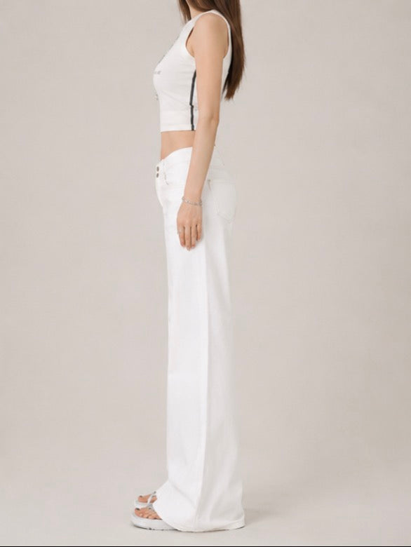 White Low-Rise Flare / ホワイトローライズフレア