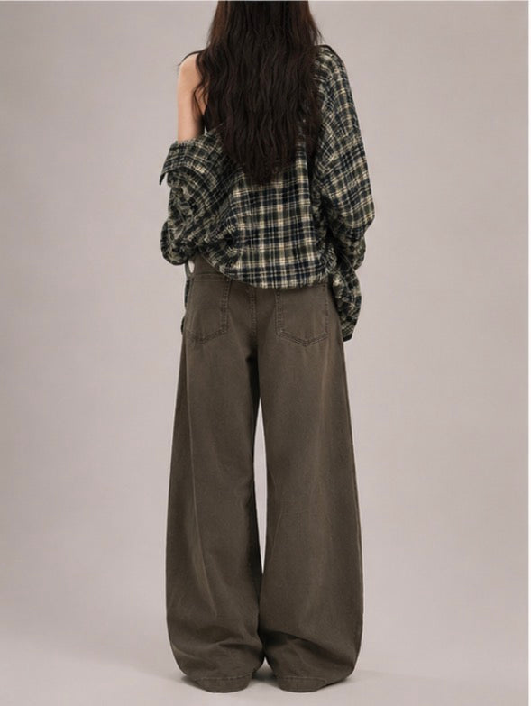 Brown Super Wide Cargo Pants / ブラウンスーパーワイドカーゴパンツ
