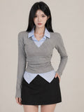 Layered Shirt Top / レイヤードシャツトップ