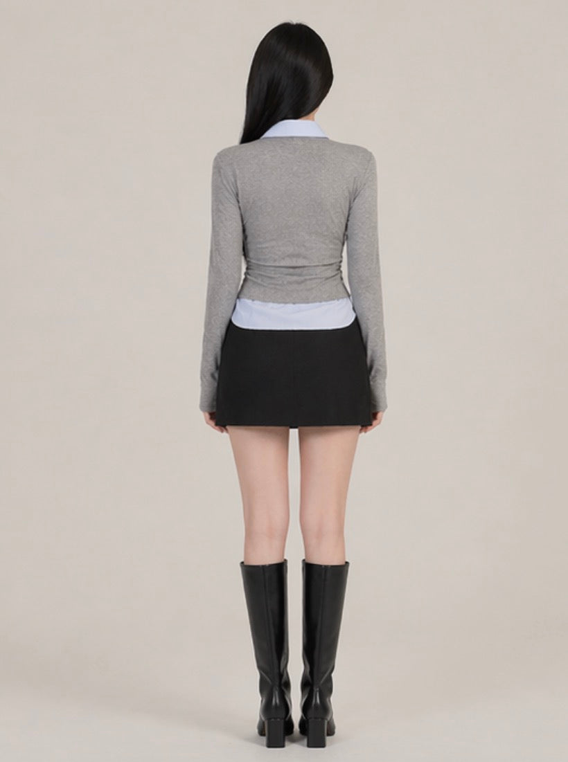 Layered Shirt Top / レイヤードシャツトップ