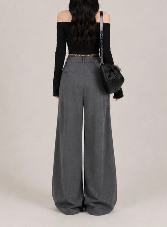 Shadow Pleated Palazzo Pants