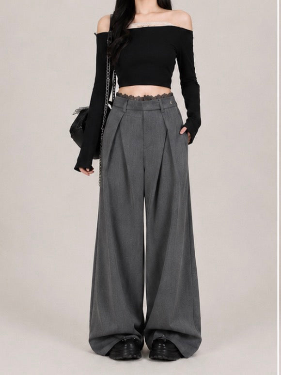 Shadow Pleated Palazzo Pants