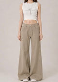 Khaki Cloud Wide Pants