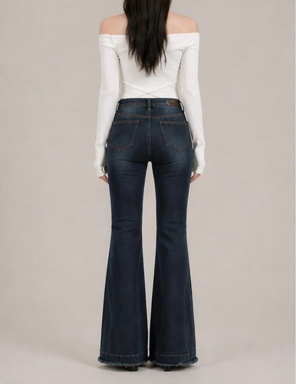 Belted Flare Denim / ベルトフレアデニム