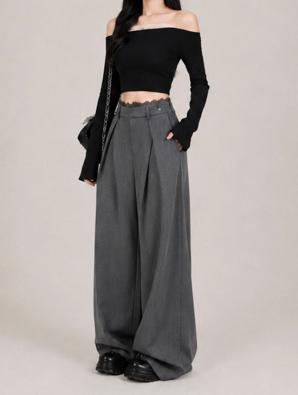 Shadow Pleated Palazzo Pants