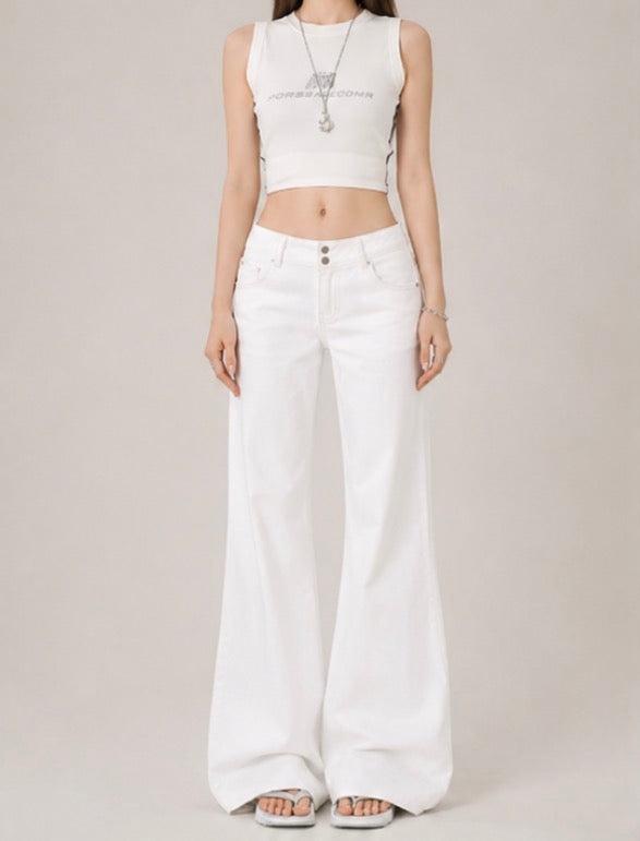 White Low-Rise Flare / ホワイトローライズフレア