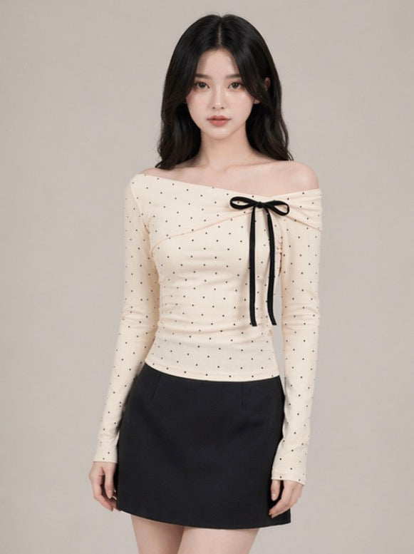 Dot Ribbon Top / ドットリボントップ