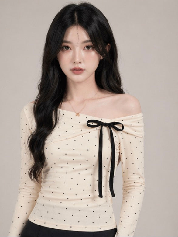 Dot Ribbon Top / ドットリボントップ