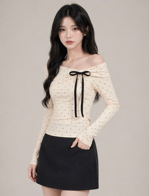 Dot Ribbon Top / ドットリボントップ