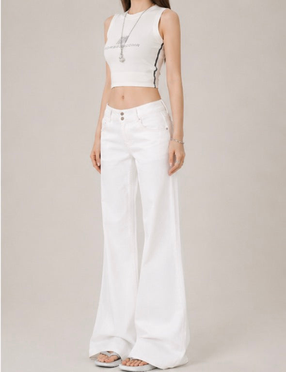White Low-Rise Flare / ホワイトローライズフレア
