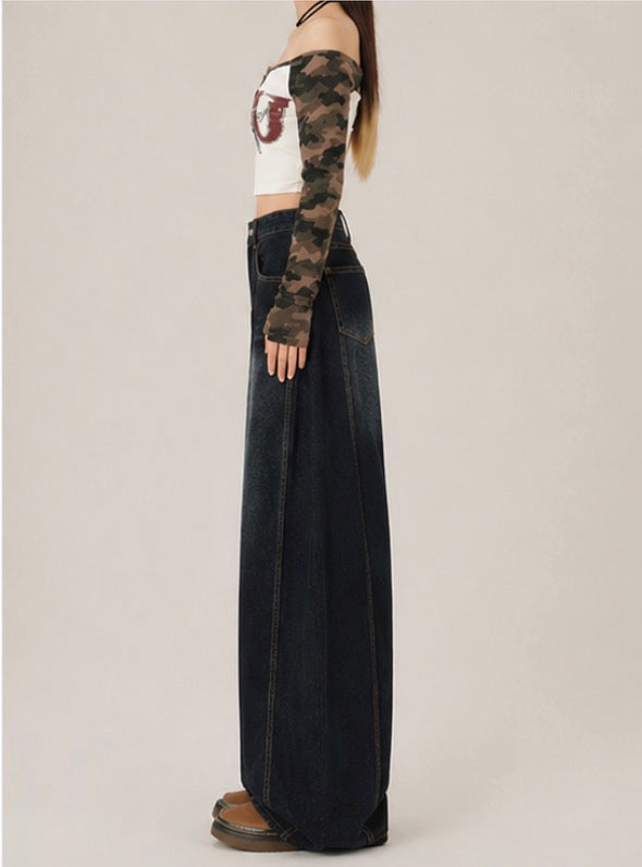 Dark Indigo Cocoon Wide Leg/ダークインディゴコクーンバギーデニム