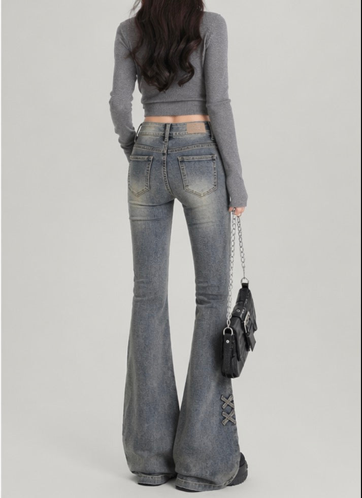 Lace-up Flare Denim / レースアップフレアデニム