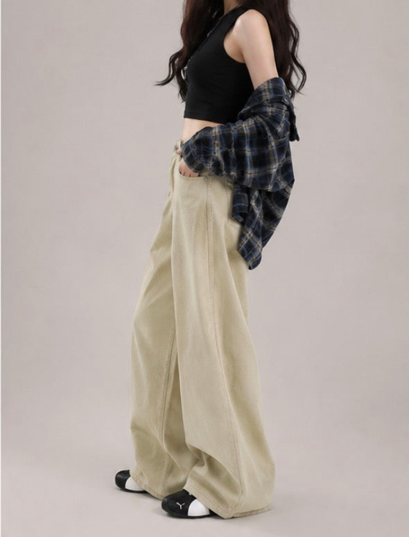 Beige Super Wide Cargo Pants / ベージュスーパーワイドカーゴパンツ