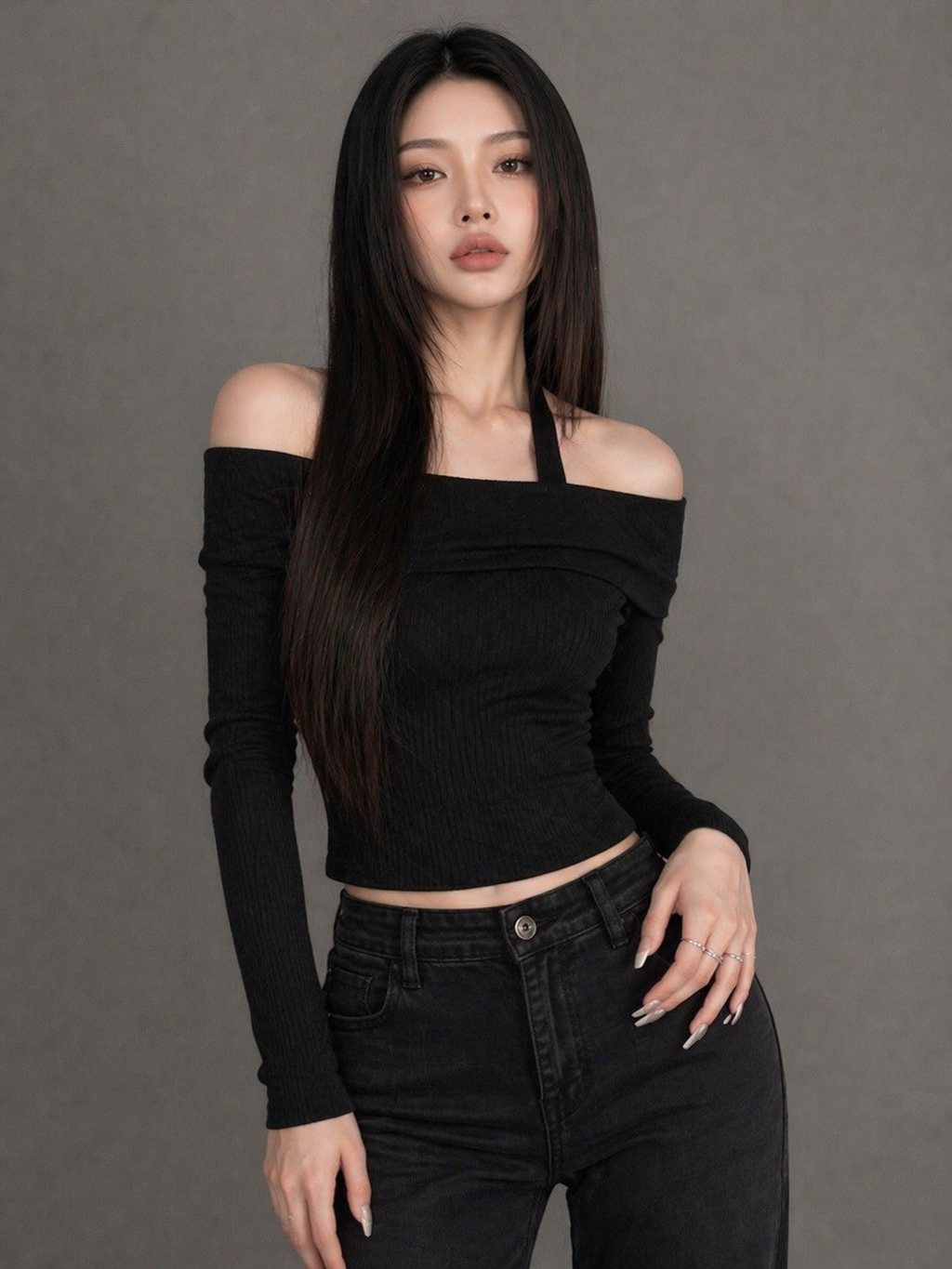 Halter Off-shoulder Knit / ホルターオフショルニット