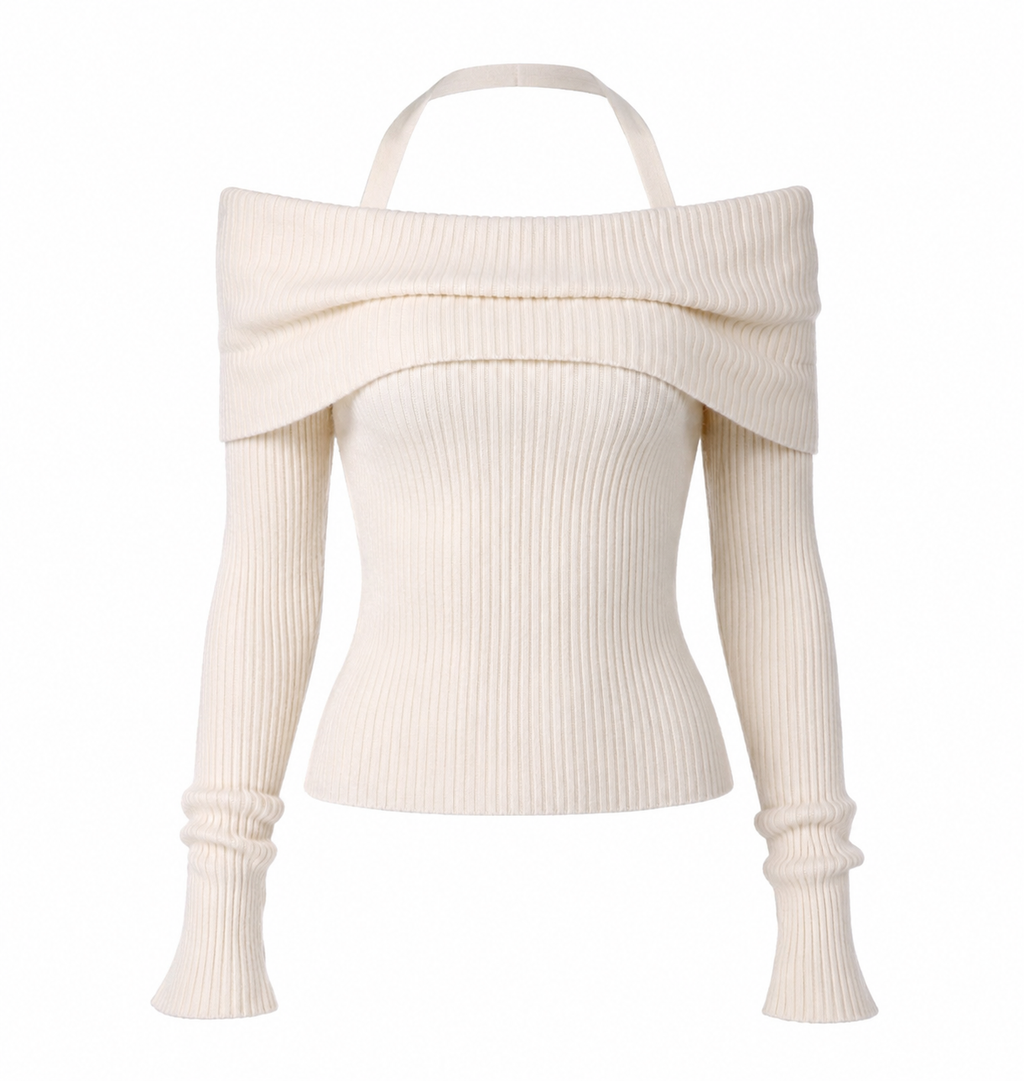 Halter Off-shoulder Knit / ホルターオフショルニット